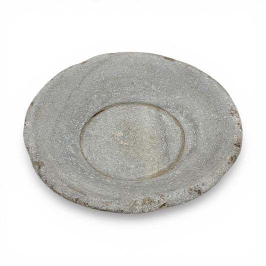 Carved Gray Marble Plate