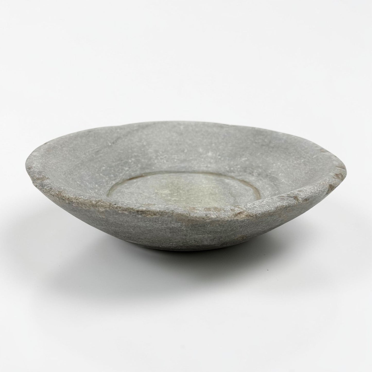 Carved Gray Marble Plate