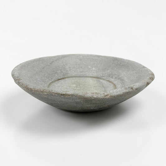 Carved Gray Marble Plate