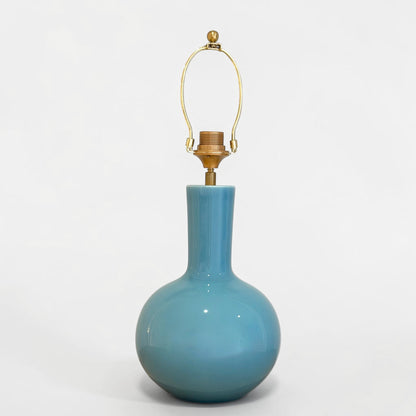 Pair of Cerulean Blue Table Lamps