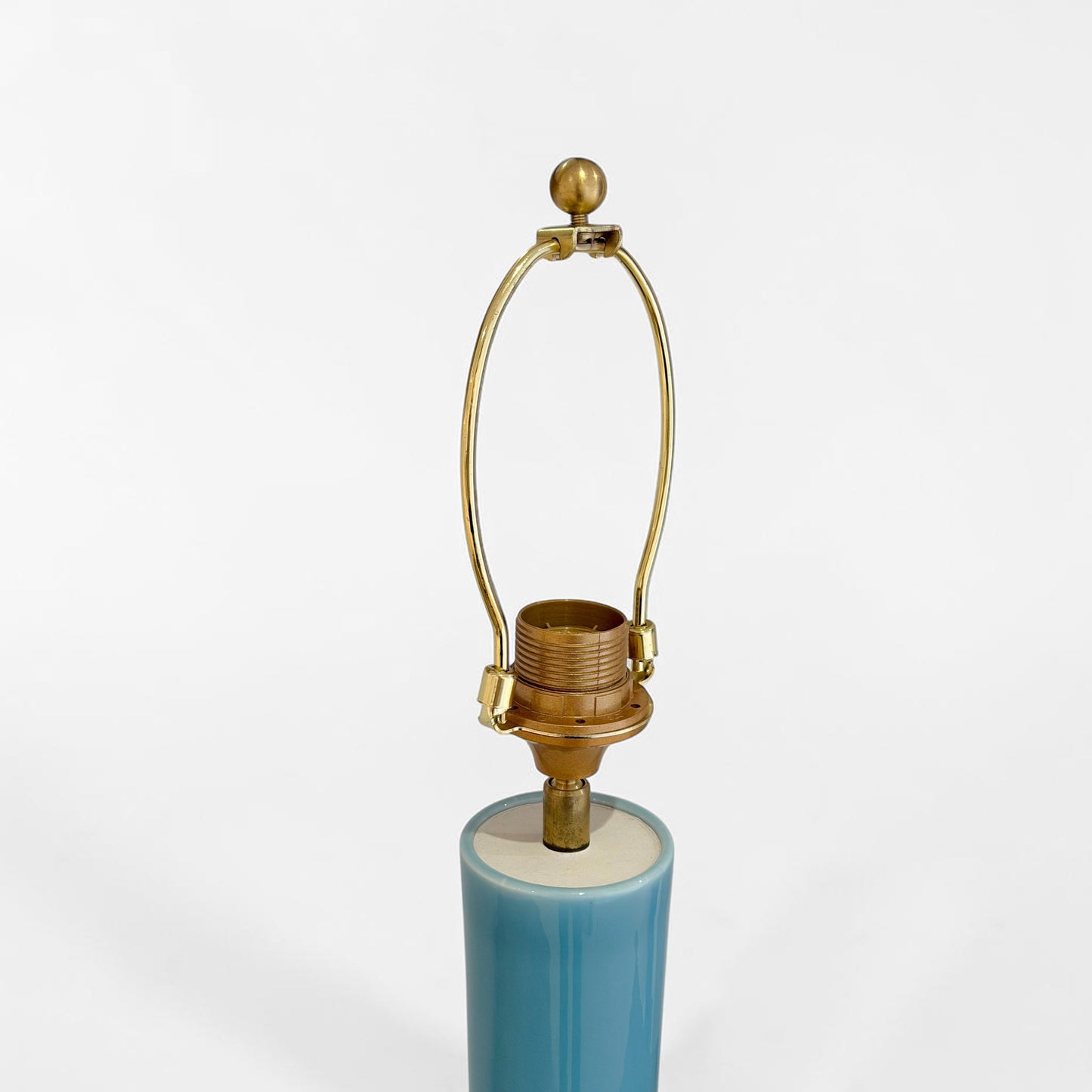 Pair of Cerulean Blue Table Lamps