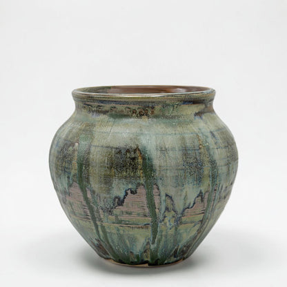 Green Drip Glazed Pot