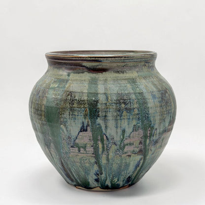 Green Drip Glazed Pot