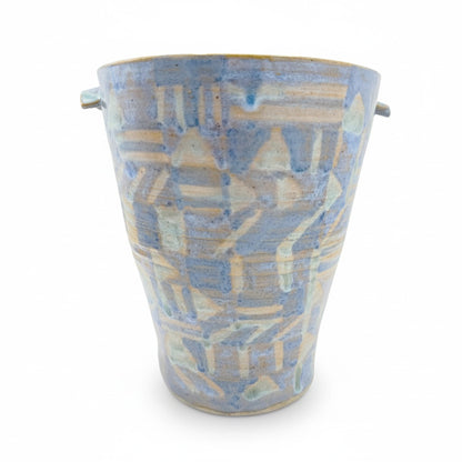 French Handmade Stoneware Vase, circa 1960