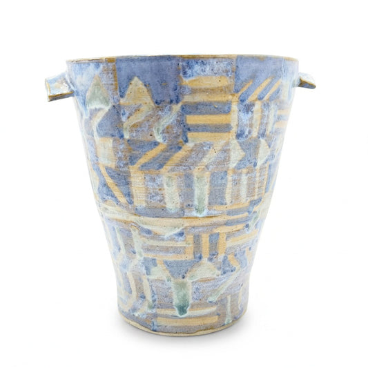 French Handmade Stoneware Vase, circa 1960