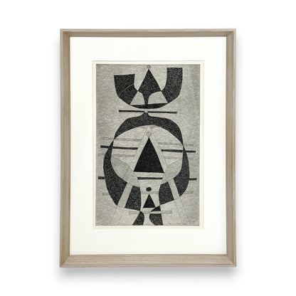 Original Abstract Ink Drawing by Jorj Morin