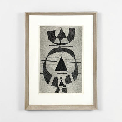 Original Abstract Ink Drawing by Jorj Morin
