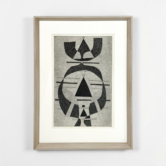 Original Abstract Ink Drawing by Jorj Morin