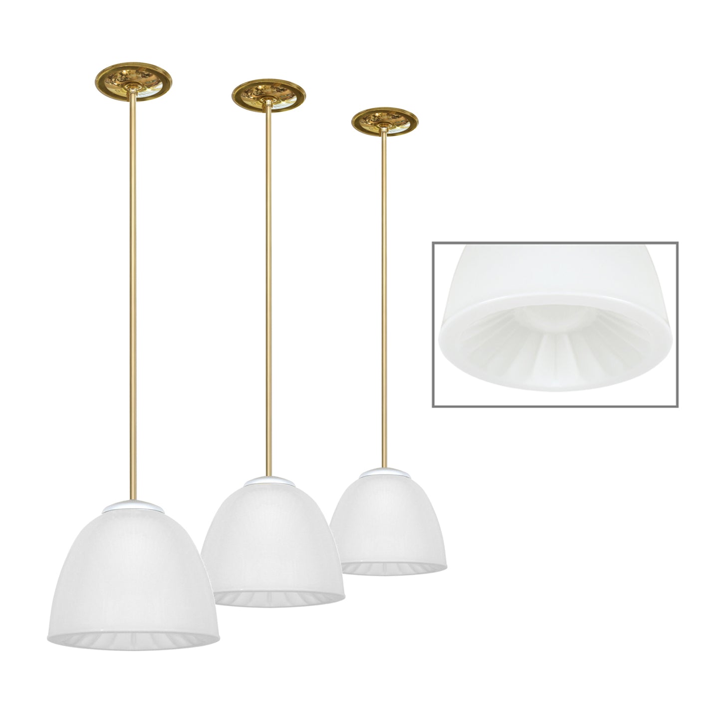 Opaline Glass Pendant Lights