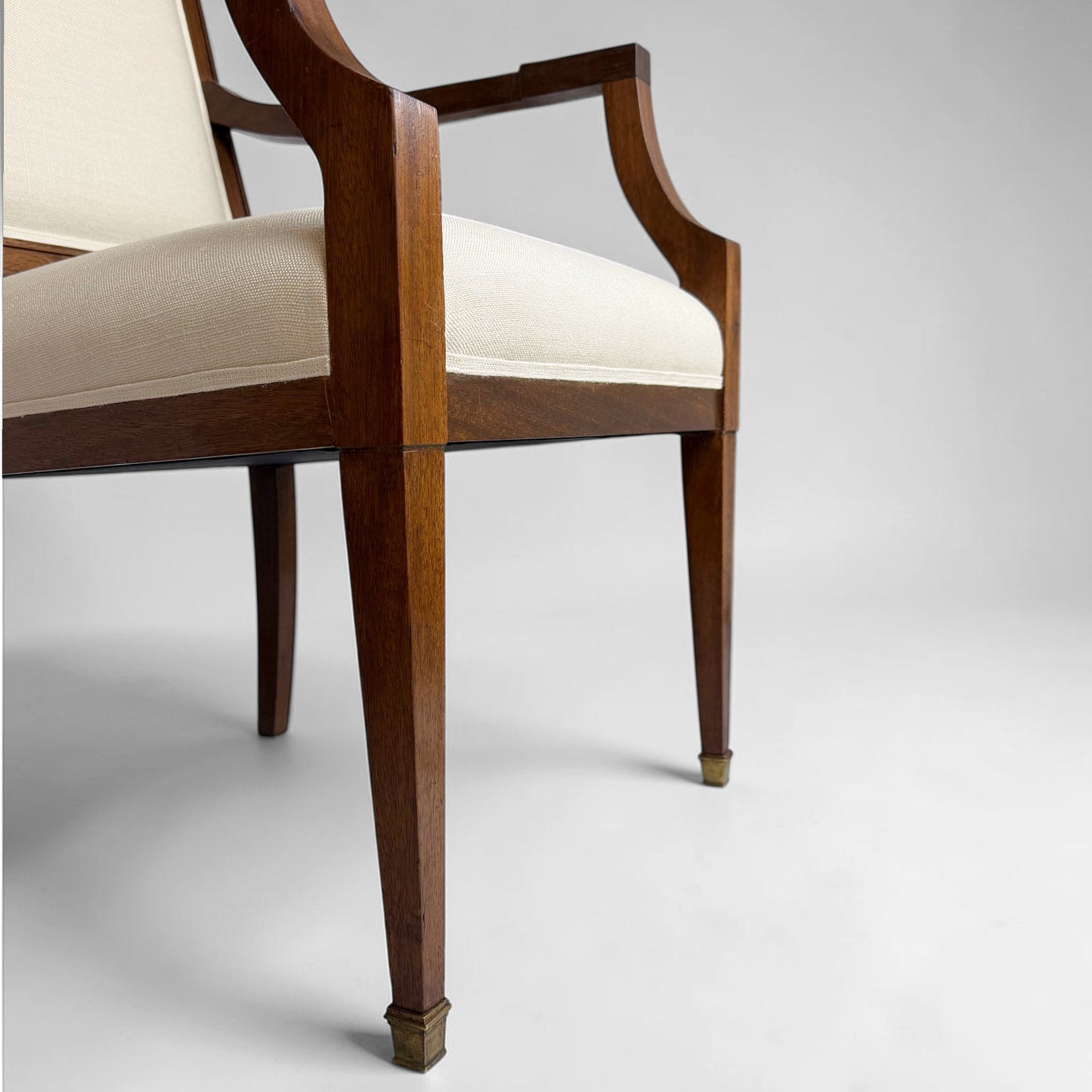 French Art Deco Walnut Armchair