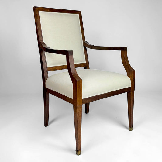 French Art Deco Walnut Armchair