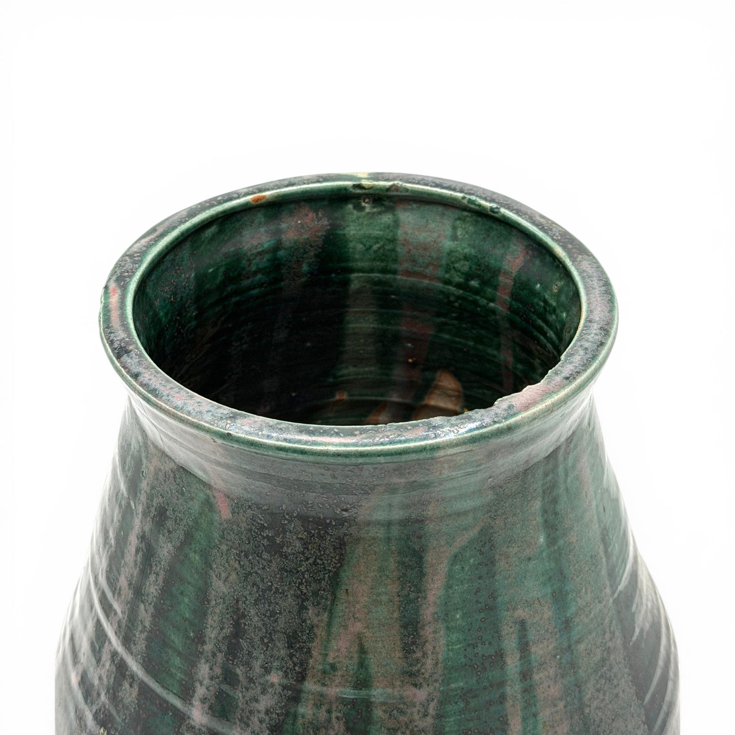 Handmade Green Stoneware Vase