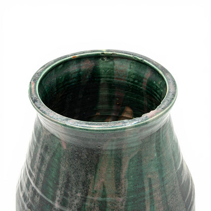 Handmade Green Stoneware Vase