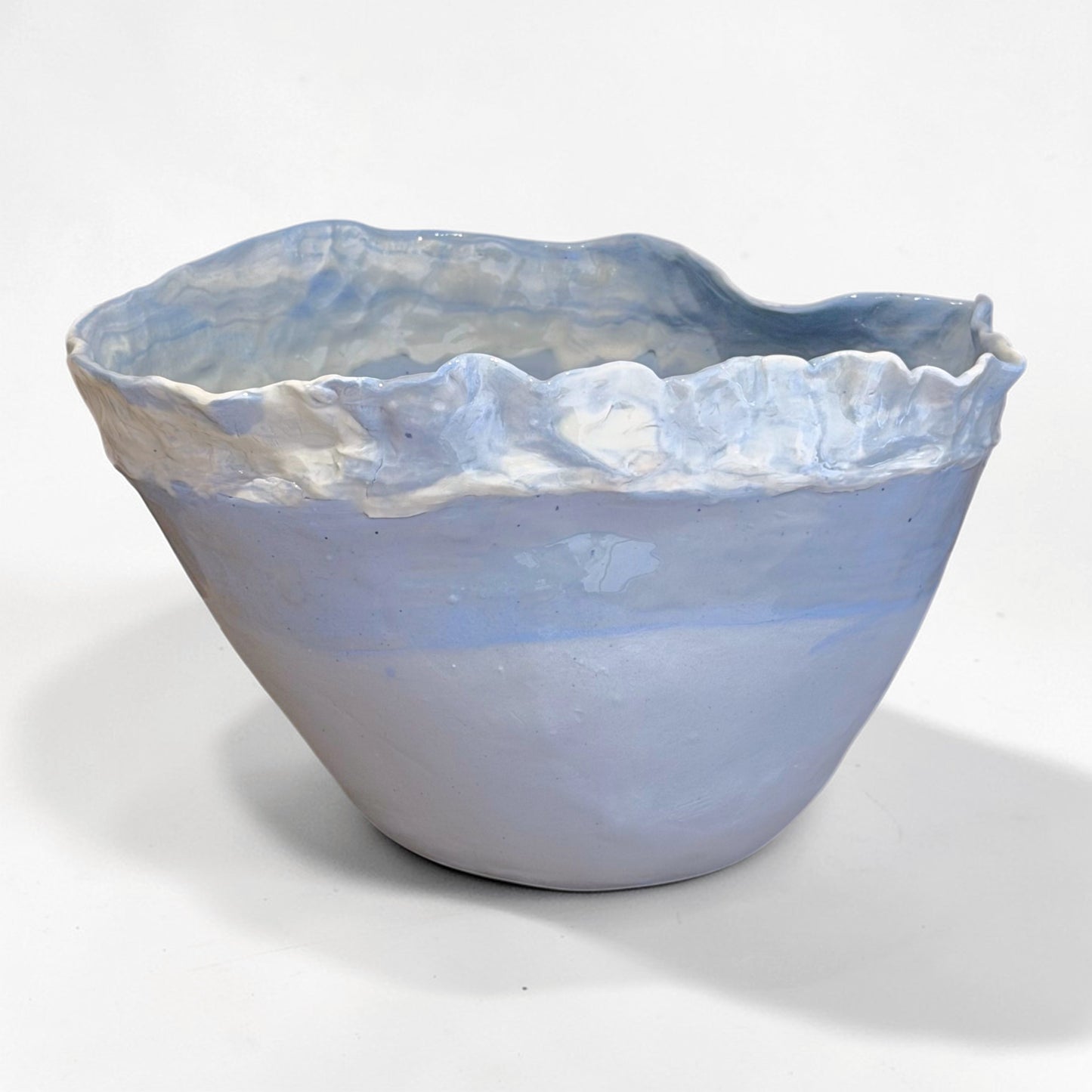 Two-toned Light Blue Porcelain Bowl