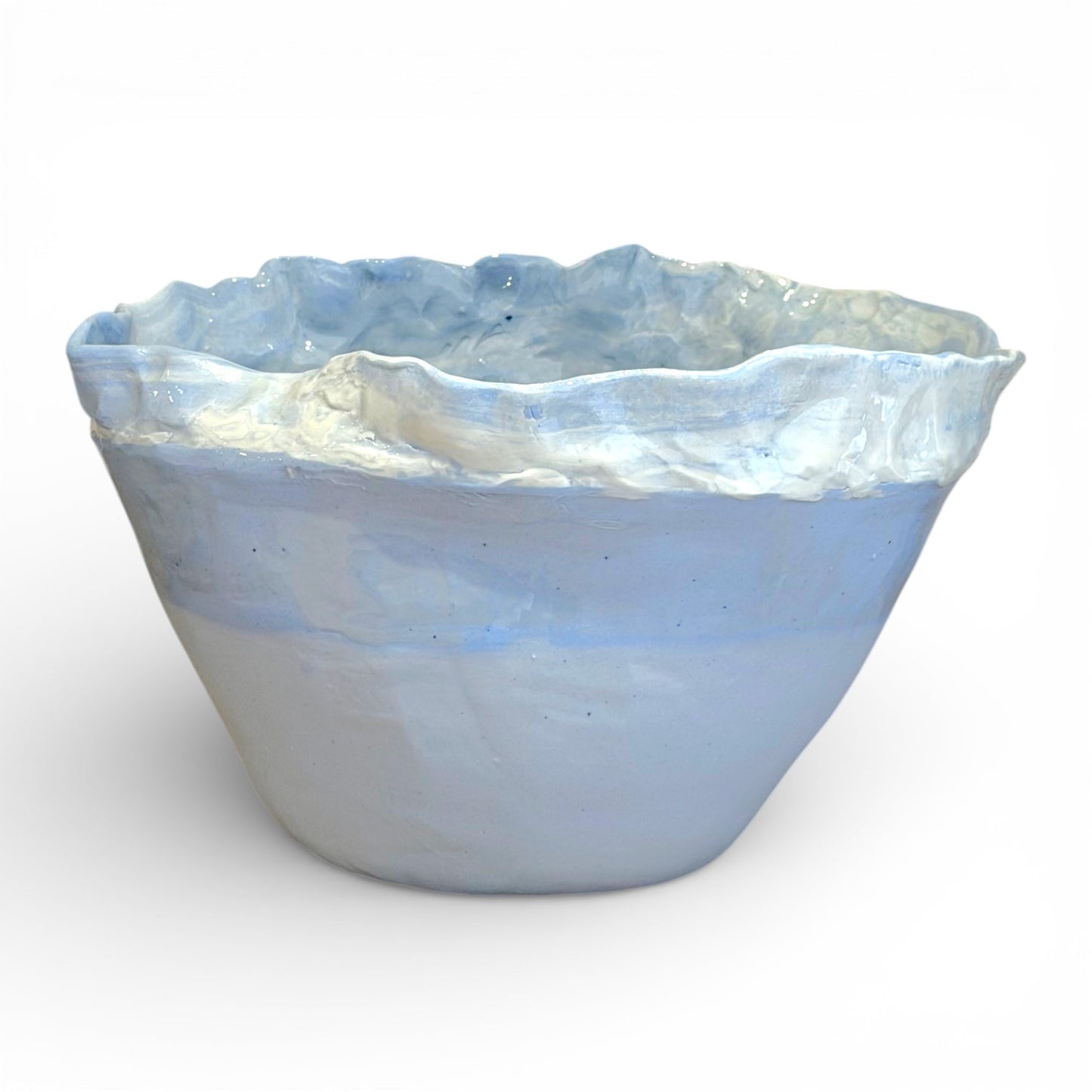 Two-toned Light Blue Porcelain Bowl