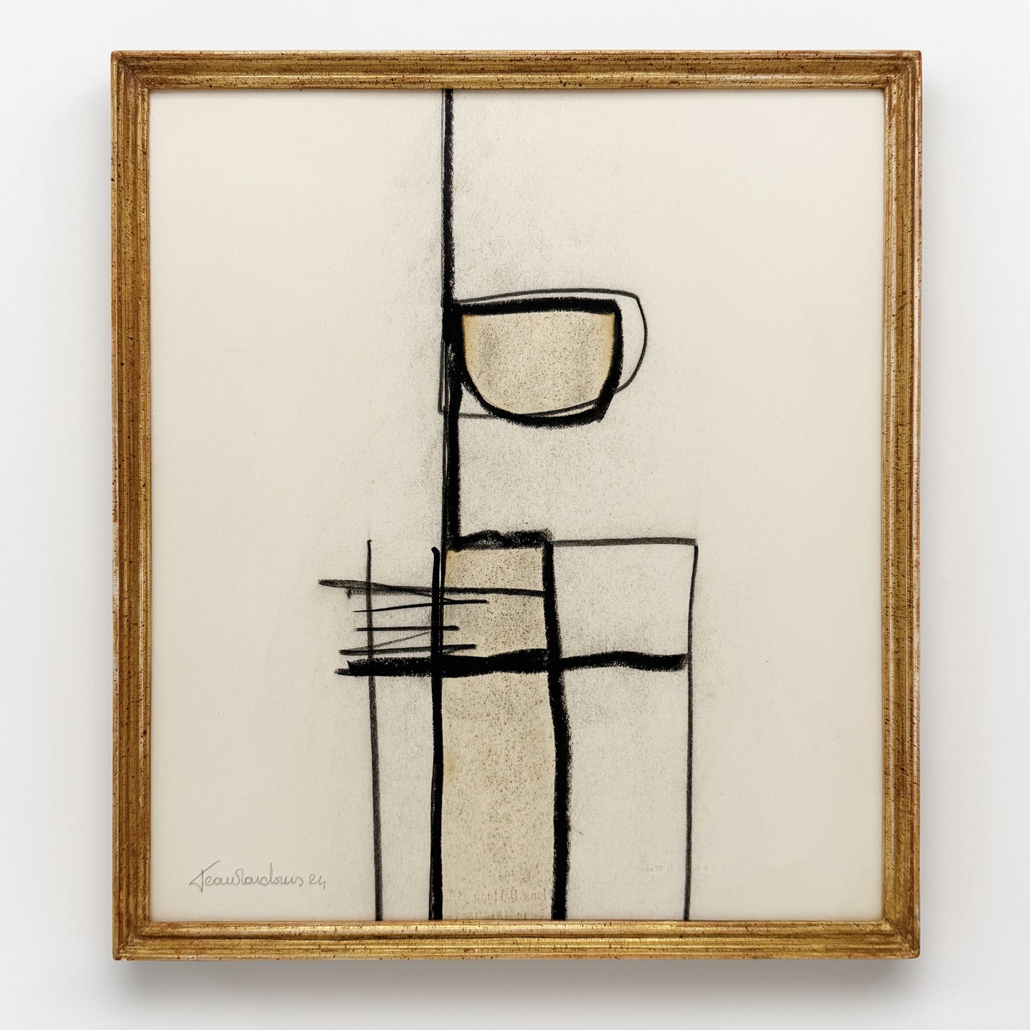 Abstract Painting on Paper by Jean Marc Louis