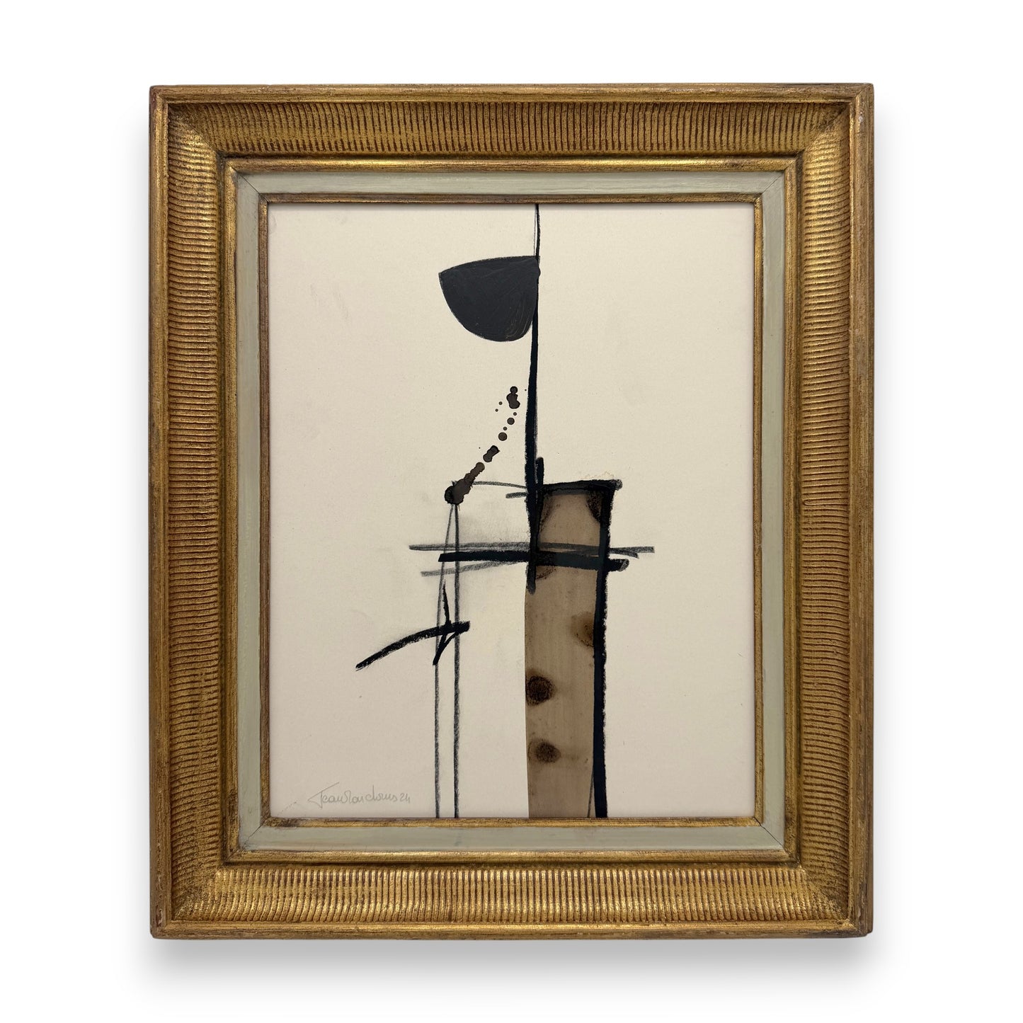 Abstract Painting on Paper by Jean Marc Louis