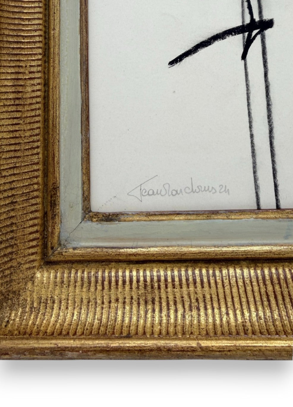 Abstract Painting on Paper by Jean Marc Louis