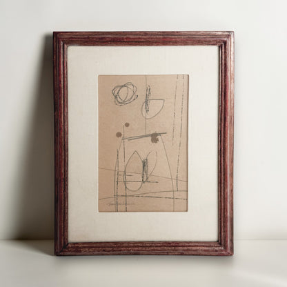 Abstract Original Painting on Paper by Jean Marc Louis