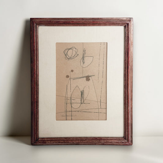 Abstract Original Painting on Paper by Jean Marc Louis