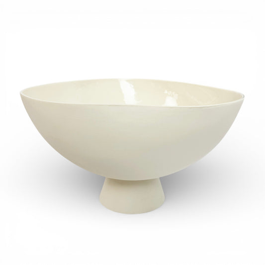 Handmade White Porcelain Compote