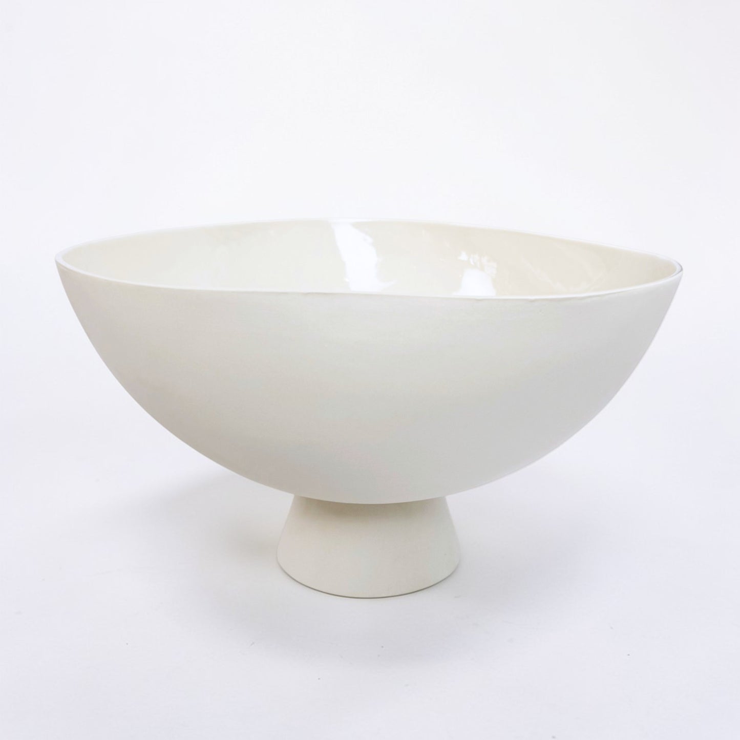 Handmade White Porcelain Compote