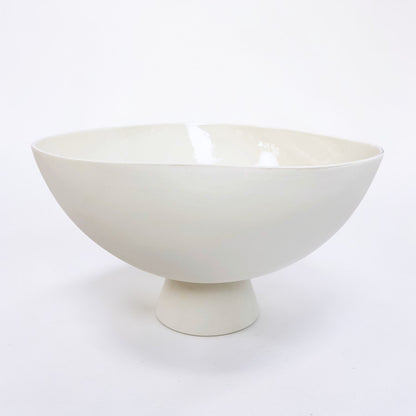 Handmade White Porcelain Compote