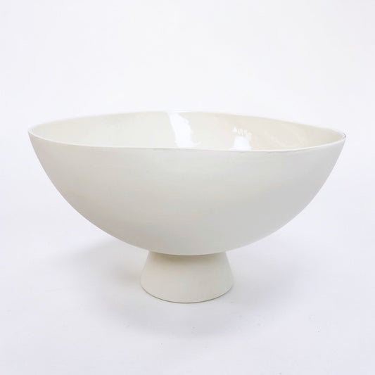 Handmade White Porcelain Compote