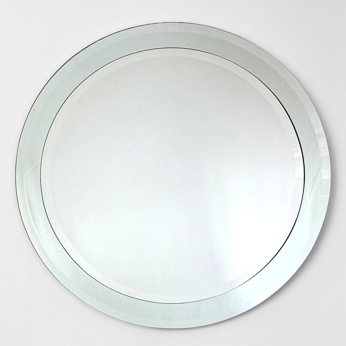 Round Italian Mid Century Wall Mirror