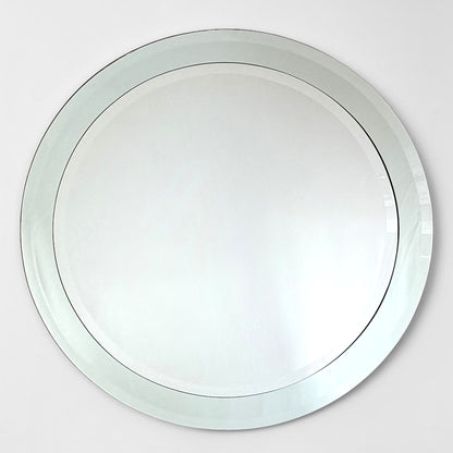 Round Italian Mid Century Wall Mirror