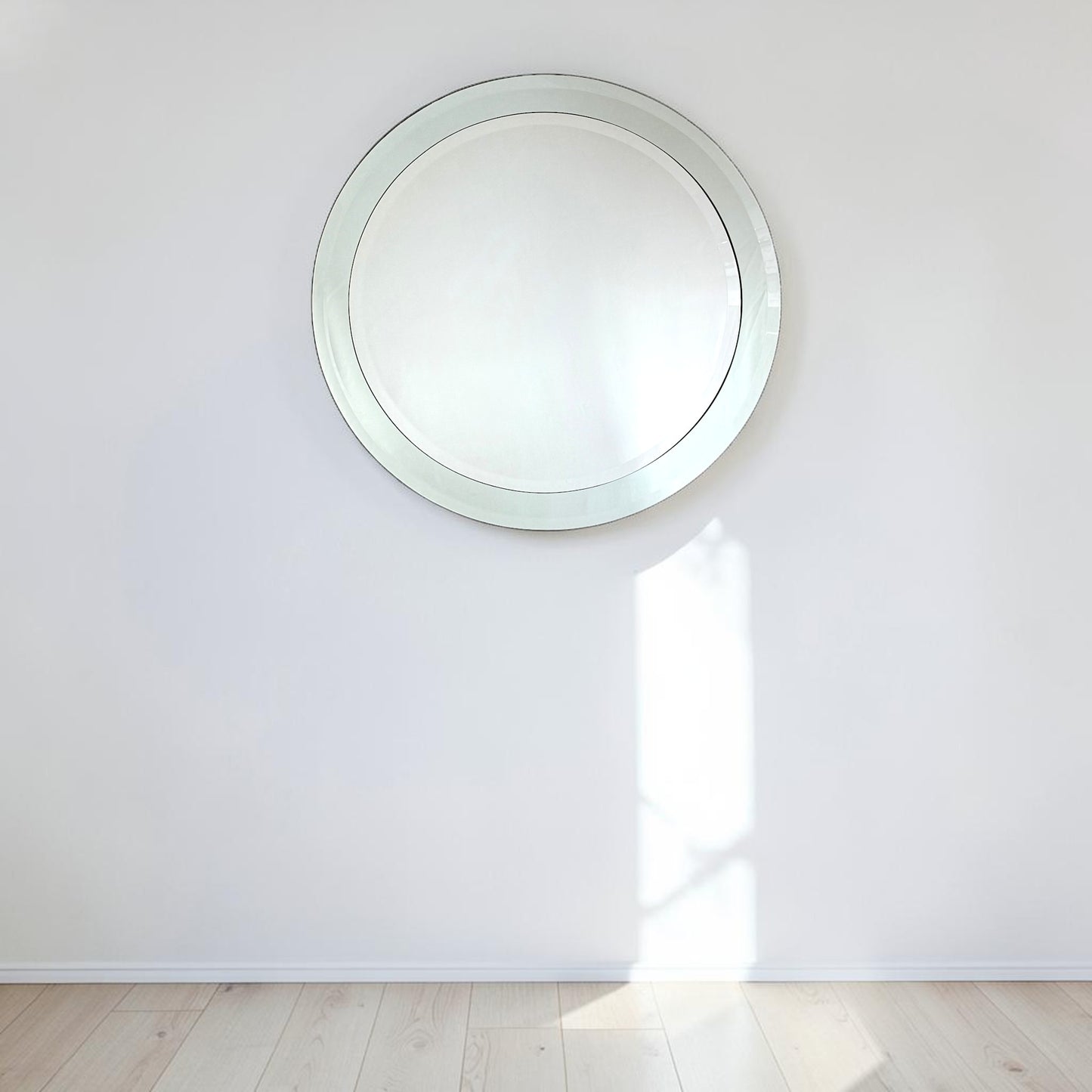 Round Italian Mid Century Wall Mirror