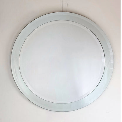 Round Italian Mid Century Wall Mirror
