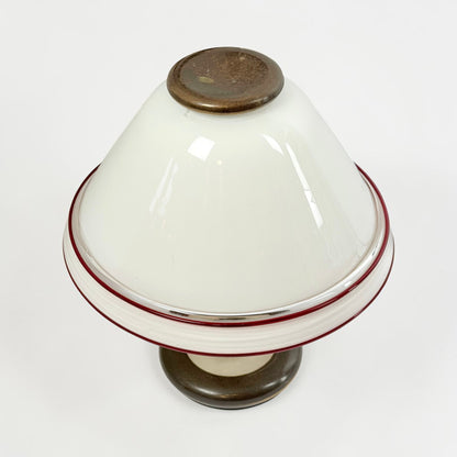 Mid Century Brass & Murano Glass Lamp