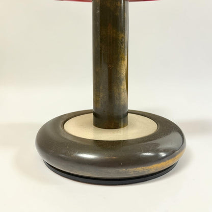 Mid Century Brass & Murano Glass Lamp