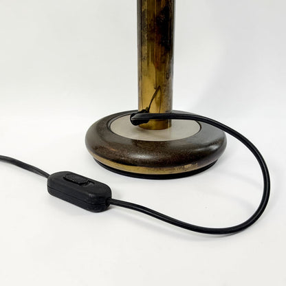 Mid Century Brass & Murano Glass Lamp