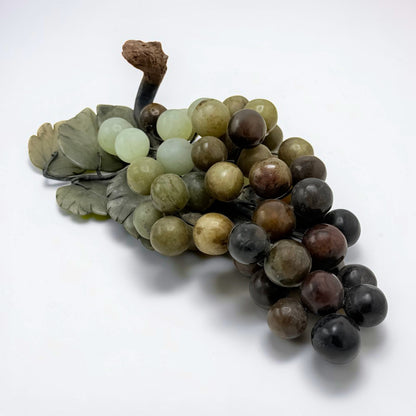 Vintage Carved Stone Grape Cluster