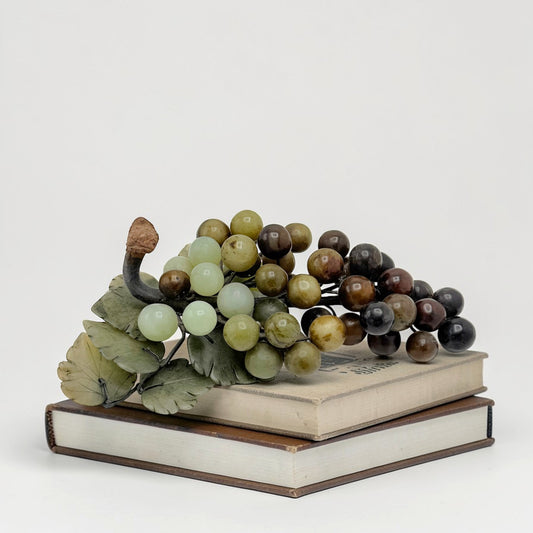 Vintage Carved Stone Grape Cluster