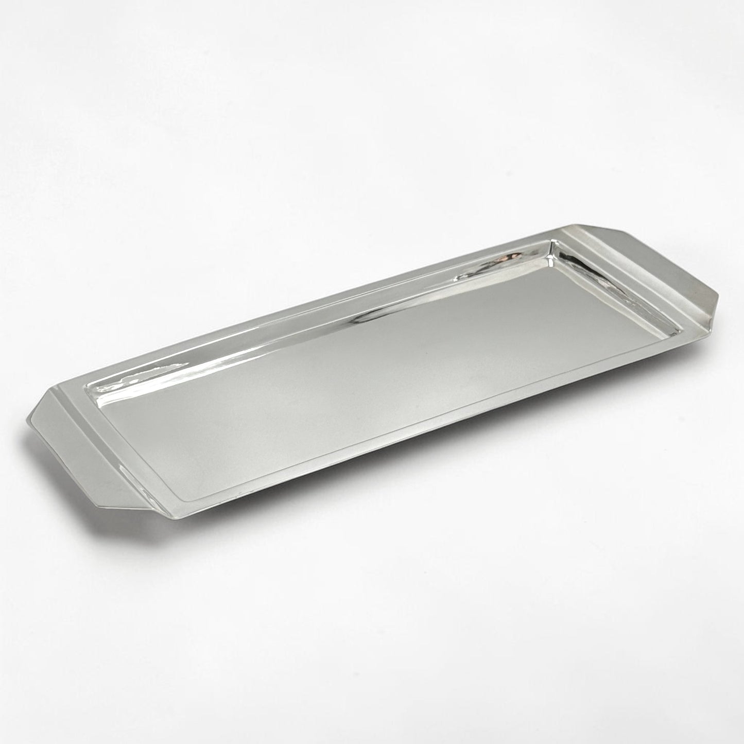 Silver Plate Tray with Flat Handles