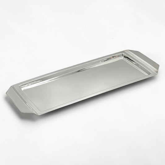Silver Plate Tray with Flat Handles