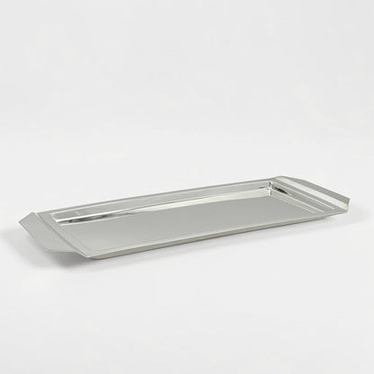 Silver Plate Tray with Flat Handles