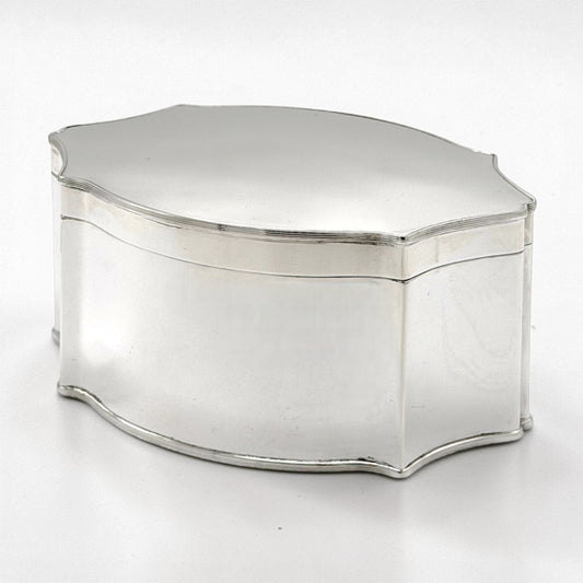 Shaped English Silver Plate Box