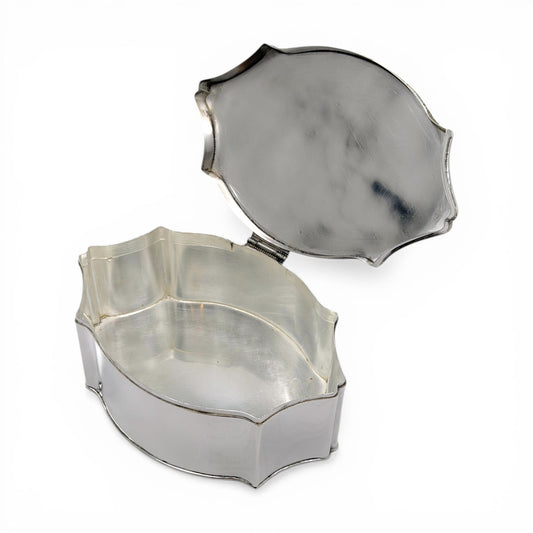 Shaped English Silver Plate Box