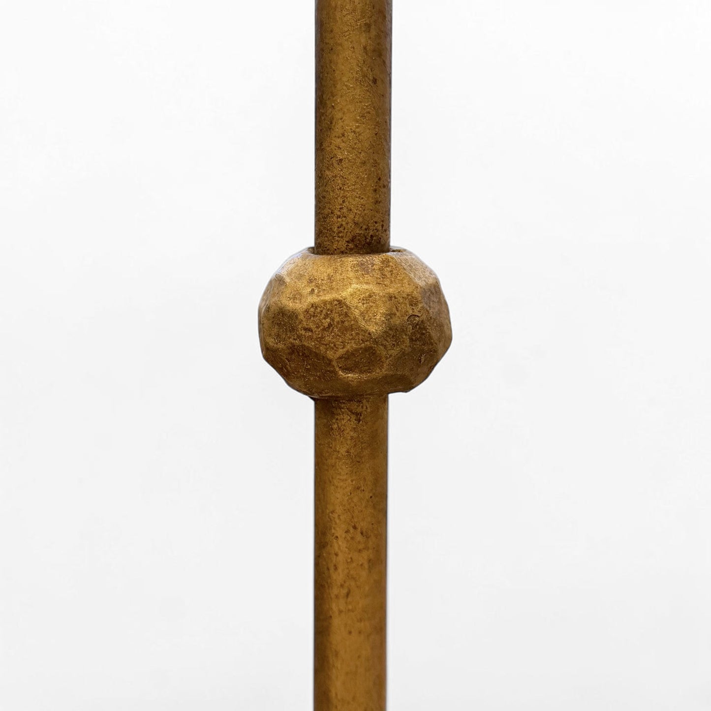 Gilt Iron Standing Lamp on Tripod Base