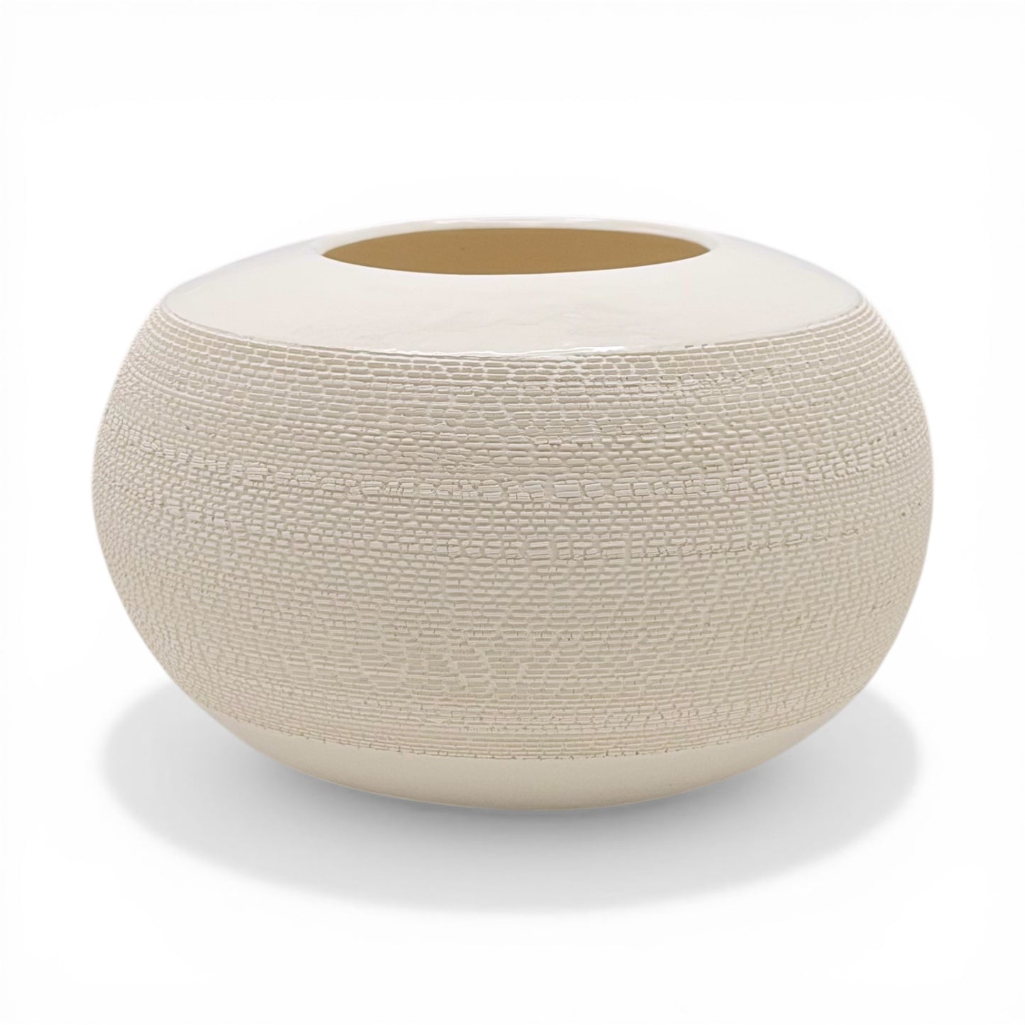 Round Porcelain Textured Vase