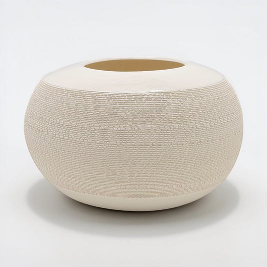 Round Porcelain Textured Vase