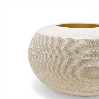 Round Porcelain Textured Vase