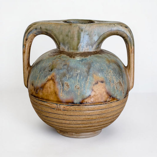 French Art Deco Drip Glazed Vase