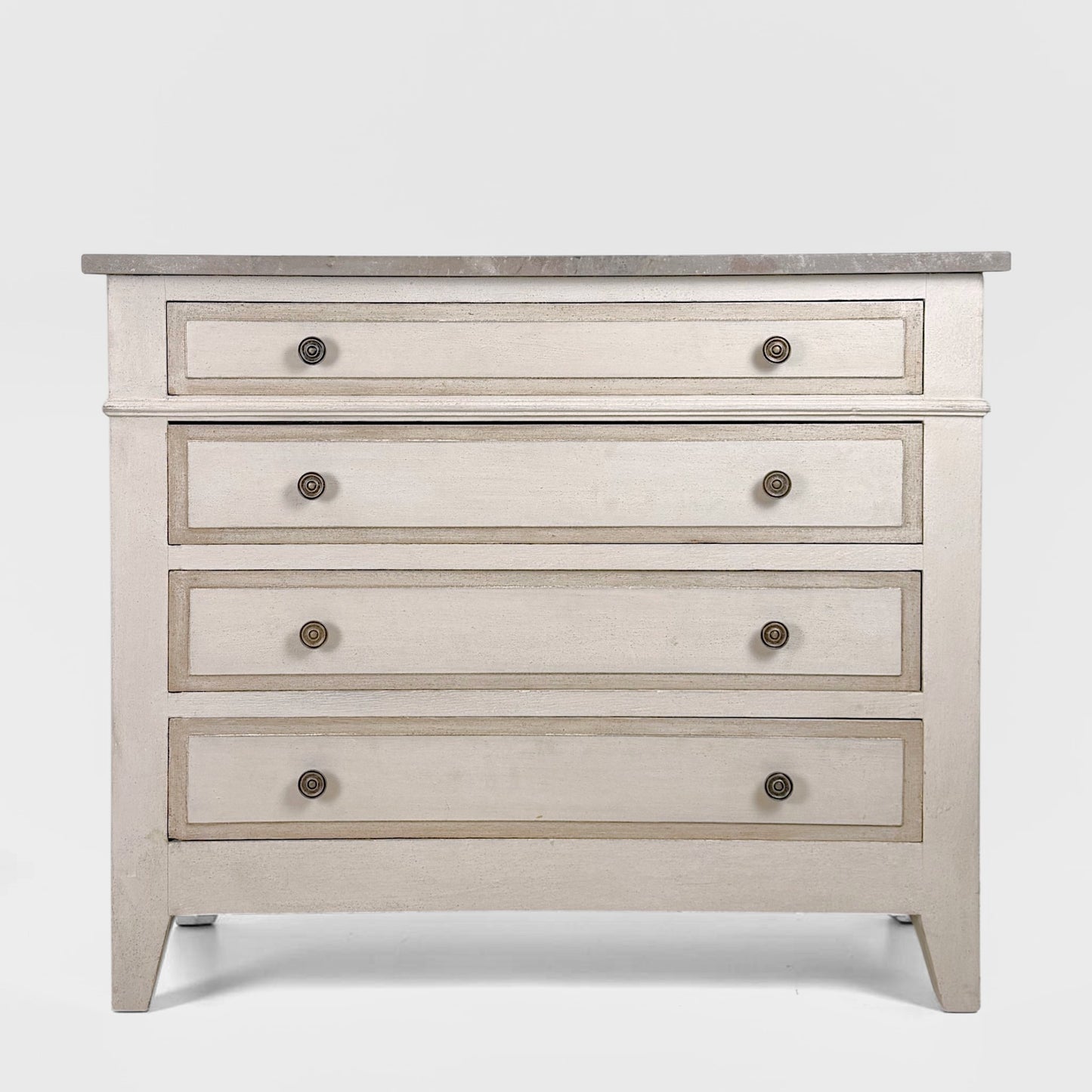 Belgian Four-Drawer Commode with Faux Stone Top, circa 1900