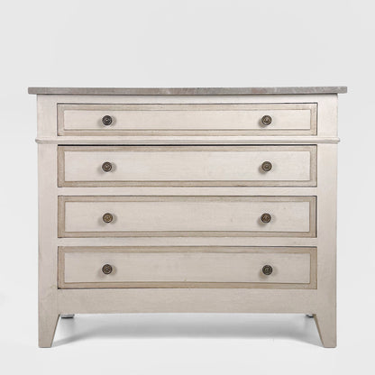 Belgian Four-Drawer Commode with Faux Stone Top, circa 1900