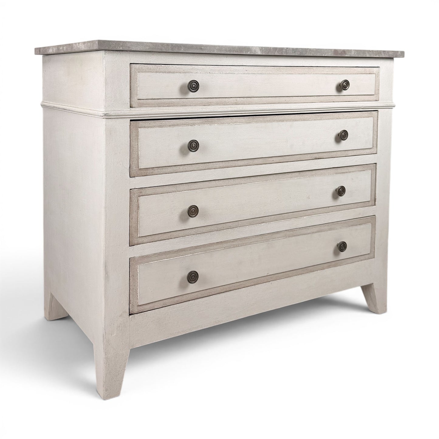 Belgian Four-Drawer Commode with Faux Stone Top, circa 1900